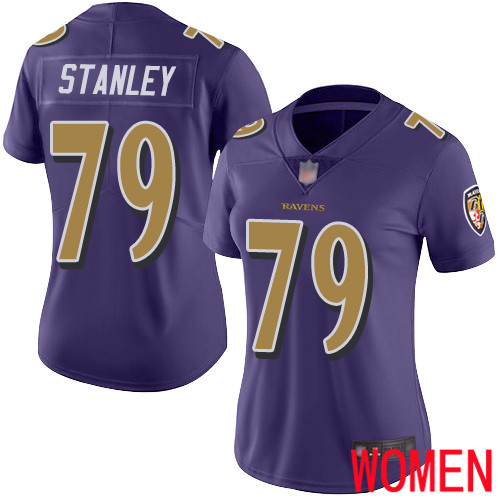 Baltimore Ravens Limited Purple Women Ronnie Stanley Jersey NFL Football #79 Rush Vapor Untouchable->women nfl jersey->Women Jersey